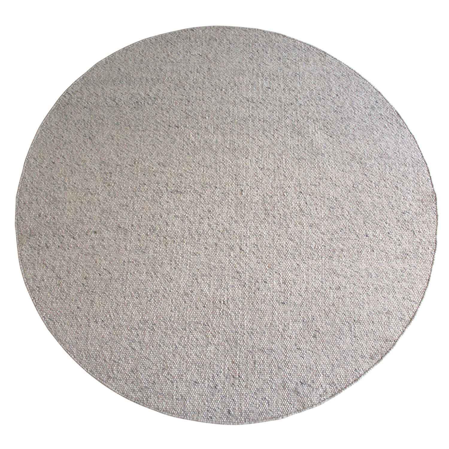 Naturfarget rundt Rowico Auckland-teppe i ull med diameter 250 centimeter