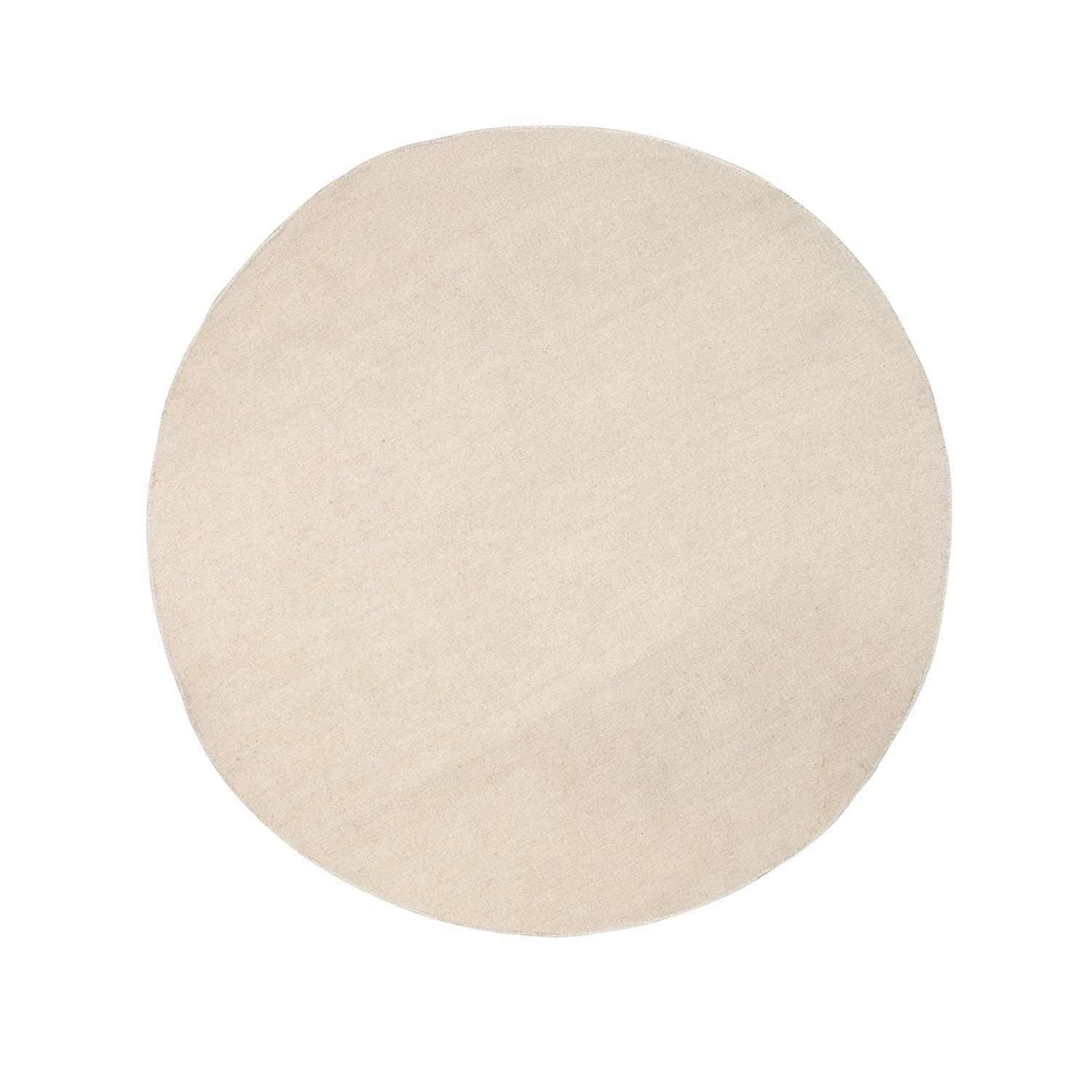 Beige rundt Venture Design Jaipur-teppe i ull og bomull