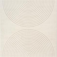 Kremfarget mønstret Nordstrand Home Eclipse gulvteppe på 240 × 340 cm