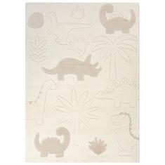 Beige Nordstrand Home Eclipse barneteppe med dinosaurmotiv