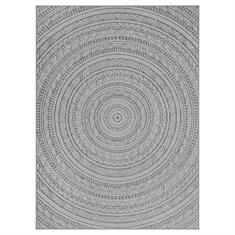 Antrasittfarget mønstret Nordstrand Home Maestro utendørsteppe, 160 × 220 cm