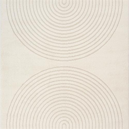 Kremfarget Nordstrand Home Eclipse gulvteppe med tone-i-tone mønster, 140 × 200 cm