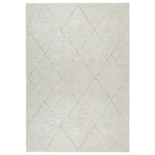Kremfarget Nordstrand Home Ideal Shaggy gulvteppe med lang lugg, 140 × 200 centimeter