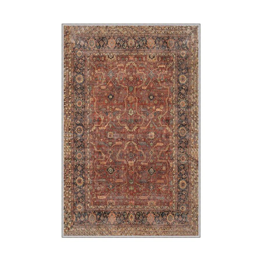 Flerfarget TEPPI Hmnt685 gulvteppe i polyester, 60 × 100 cm